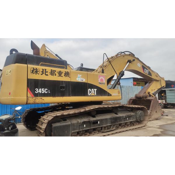 Использованный экскаватор Cat 345C, первоначально импортированный из Японии