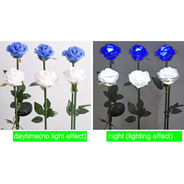 Solar silicone rose Lights Outdoor Lawn Park Decoration Lamp LED Silicone Rose Lamp