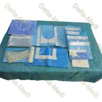 Chirurgicaux jetables renforcés de hanche de PE de SBPP drapent avec des sacs de dislocation