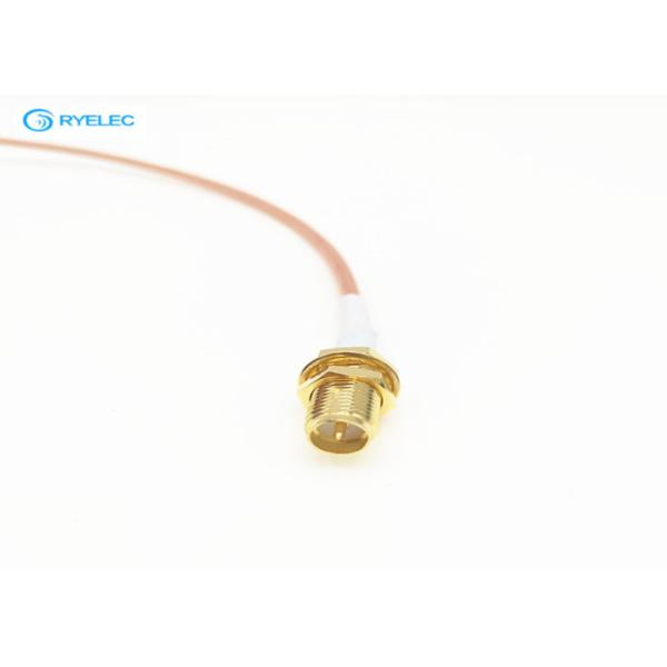200mm rg316 cable assembly sma female rp bulkhead to sma male right angle rp connector
