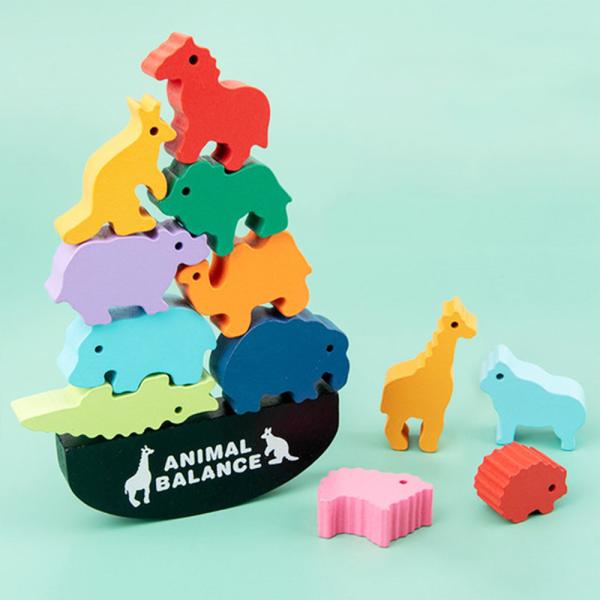 Blocs constitutifs en bois Toy Animal Town Wooden Blocks de dinosaure des enfants 3cm