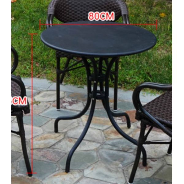 Modern Eco-Friendly Waterproof Small Outdoor Chair Durable Plastic Rattan for Courtyards Hotels & Parks by Lingche