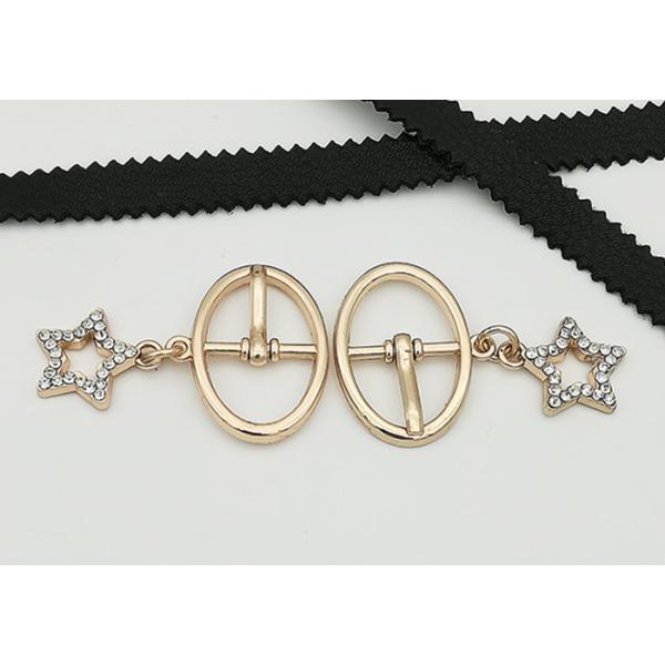 LHZ1101 Metal Shoe Buckles Gold Small 4.8g With A Little Star Abrasion Resistance