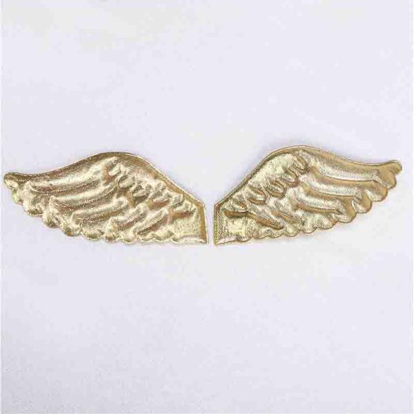 Gold Ultrasonic Embossing Fabric Wings Crafts For Gift Decoration