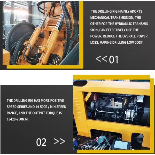 Instalación de perforación neumática subterránea profunda para pozos de agua Perforación de 300 metros