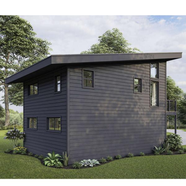 Tubes carrées en acier galvanisé 2 chambres à coucher bâtiment extérieur préfabriqué Container de livraison maison pour villa / jardin de cour chaude