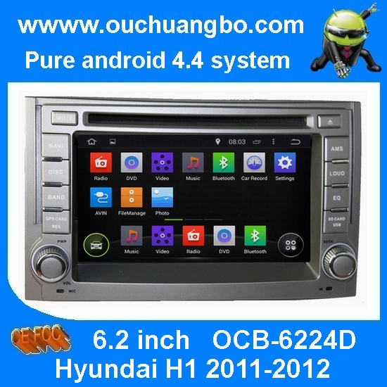 Ouchuangbo Auto DVD Stereo Multimedia Kit Hyundai H1 2011-2012 Android 4.4 GPS Navi Bluetooth Radio Player OCB-6224D