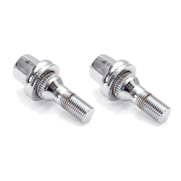 Flat Alloy Wheel Bolts M12x1.25 , Tough Plating Chrome Lug Bolts TUV Approved