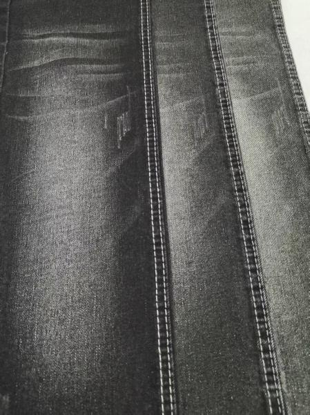 Super-suave Twill estilo NEGRO/NEGRO 11.2 oz Estiramiento de denim Tejido de baja contracción 8 * 16/70 Construcción JSD3191A para jeans