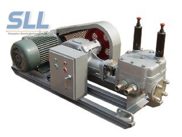 Low Noise Mortar Grout Pump , Electric Grout Pump With Skid Chassis SG130-20