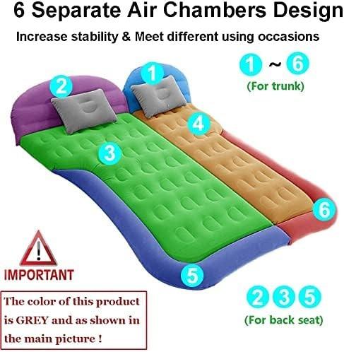 SUV Mattress Camping Bed Cushion Pillow - Inflatable Thickened Car Air Bed with Pump Portable Sleeping Pad Mattr