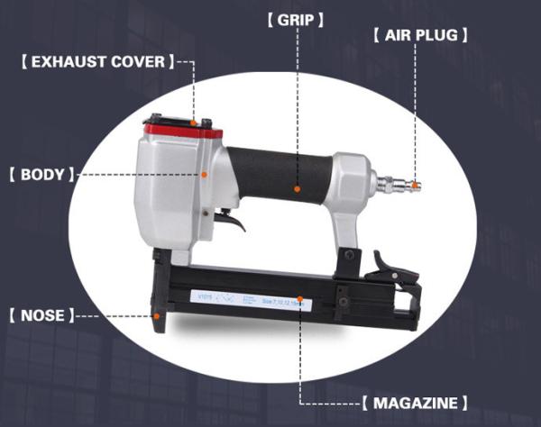 V1015 Pistola pneumática de pregação de ar tipo V para pregação profissional de pinos de quadro fotográfico