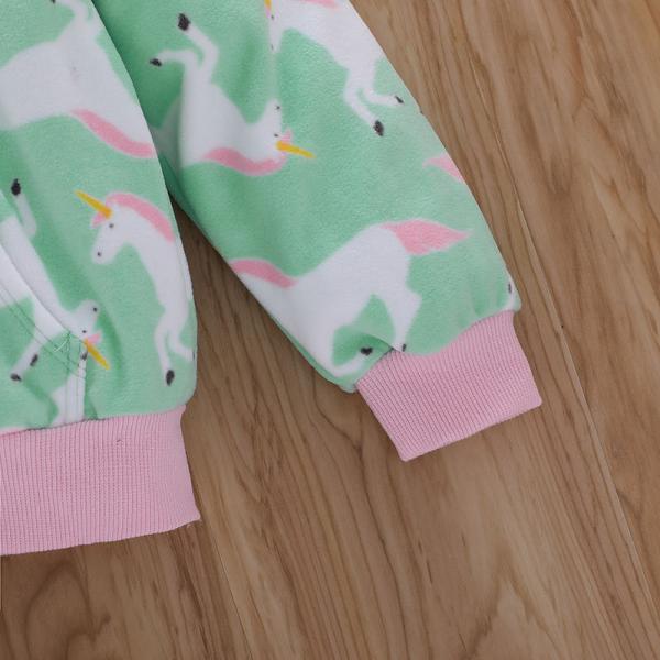 Куртка детей застежка-молнии печати мультфильма одежды детей зимы младенческая с капюшоном