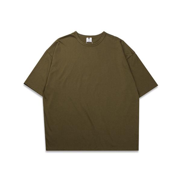 Custom Screen Printing Trendy Oversized T Shirts For Women Loose Fit Rib Collar