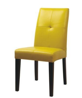 PU/leather upholstery beech wood wooden dining chairs with double line stitching,wooden fashion dining chairs high back