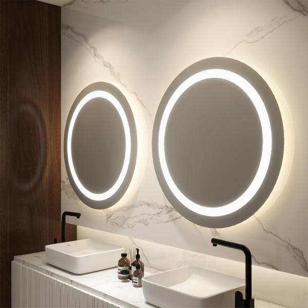 Lumière de miroir LED de salle de bain de taille personnalisée avec fonction antibrouillard et atténuée pour les projets hôteliers et résidentiels de luxe