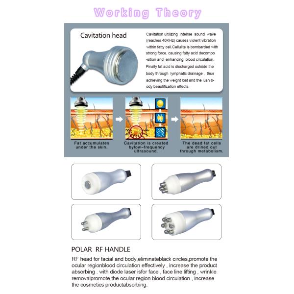 Sistema de cavitación al vacío Ultra cavitación RF cuerpo adelgazante máquina de belleza uso doméstico equipo de pérdida de peso