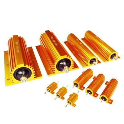 Gold Aluminum Shell Wirewound Resistor Car LED Lights Stable Performance Load