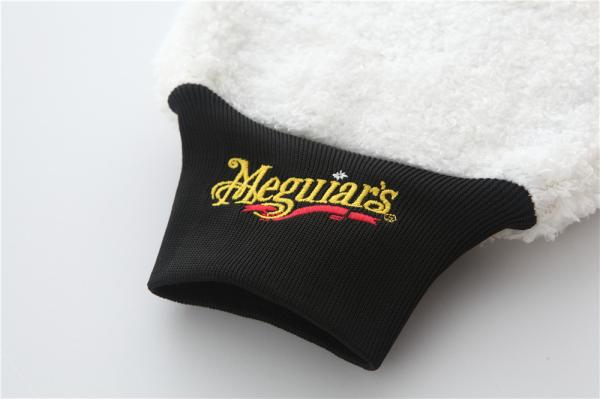 white color microfiber plush car cleaning detailing house cleaning wash mitts/gloves