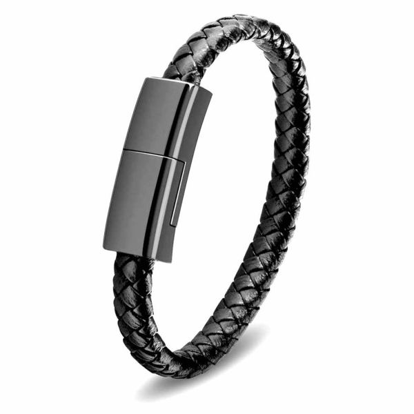 USB C To USB C Short Charging Cable 7.9in Portable Fashion Fast Bracelet Charger Wrist Data Transfer Cord For IOS Huawei Samsung Galaxy LG Android