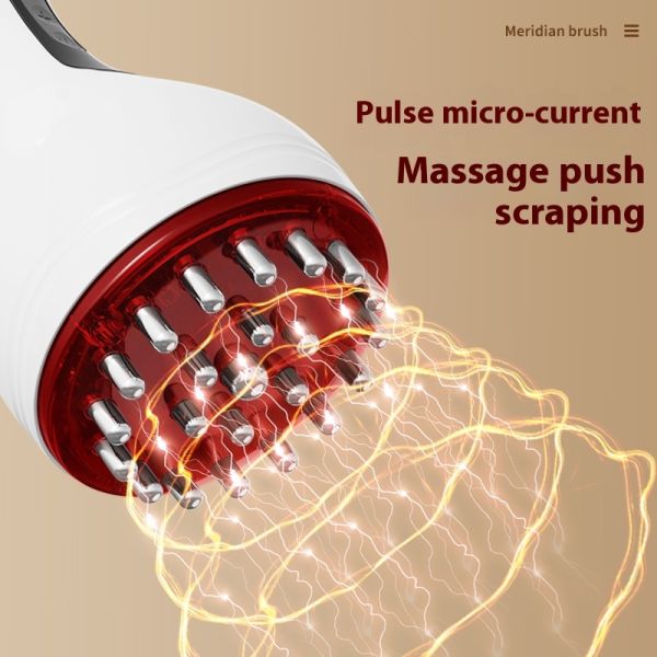 Electric Meridian Brush Body Massager For Cellulite Scraping Therapy Combined With Massage Deep Stimulation Of Subcutaneous Fat Layer