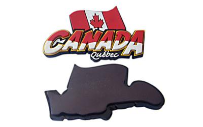Embossed Colorful Lettering Soft Fridge Magnets 42*35mm Size Injection Process