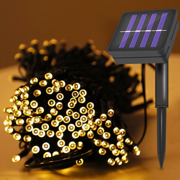 RGB Adjustable IP65 Waterproof Solar LED Fairy Lights Outdoor For Garden Yard