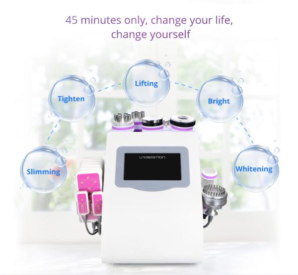 Unoisetion 6 em 1 corpo ultrassônico do laser de Lipo da cavitação 40k que esculpe a máquina