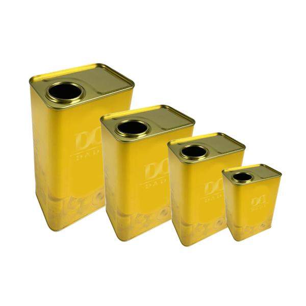 DADI 250ml 500ml 1L 2L 3L 5L Food Olive Oil Tin Can Empty Packaging Cooking Rectangular