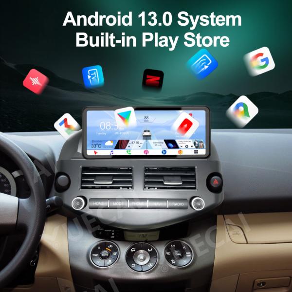 12.3インチ Android 13 カーヘッドユニット 2007-2012 RAV4 の BT 5.0 DSP GPS