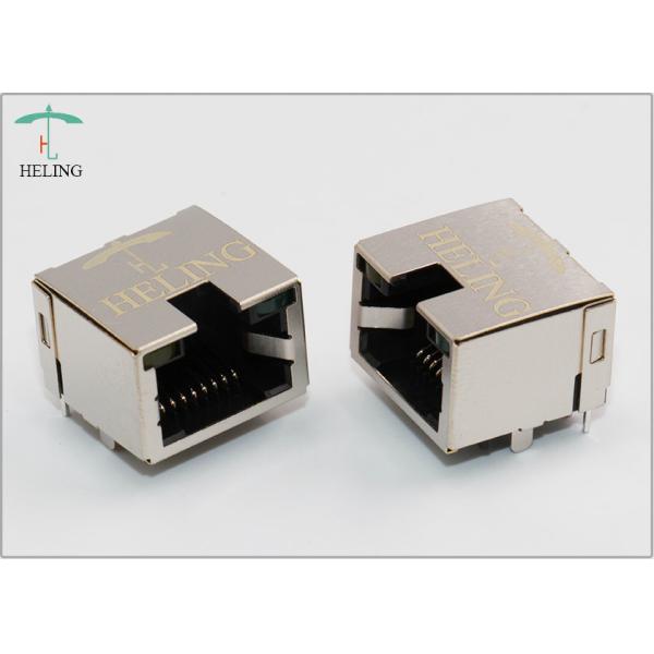 Halogen - Free RJ45 Female Connector With LED For NIC / Network Splitters / IP Camera / VOIP
