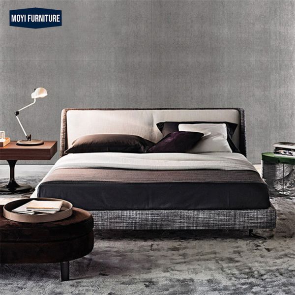 Modular Bedroom Furniture Set Luxury King Size Bed Classic Velvet Fabric Bed Modern Furnitures Latest Design