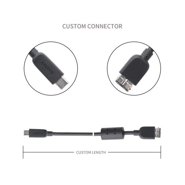 Rohs External Hard Drive Cable Usb-C To Micro Usb 3.1 Gen 2 10 Gbps Length Customize