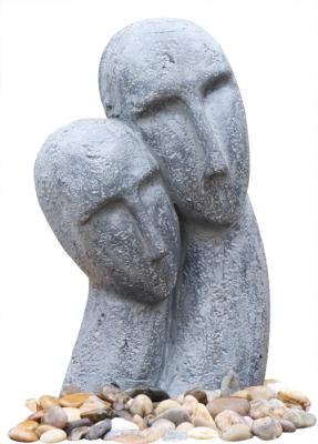 Long Face Figure Outdoor Resin Garden Fountains Decor OEM Acceptable