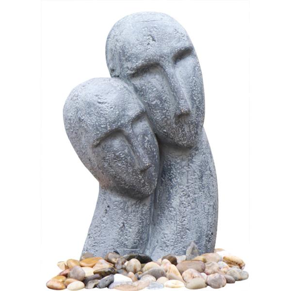 Long Face Figure Outdoor Resin Garden Fountains Decor OEM Acceptable