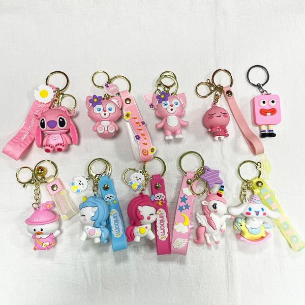Custom Soft PVC Keychain Soft Rubber Keychains Silicone Keyring Personalized PVC Rubber 3D Customized Key Chain with Logo