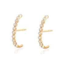 Des boucles d'oreilles en zircon blanc pour femmes
