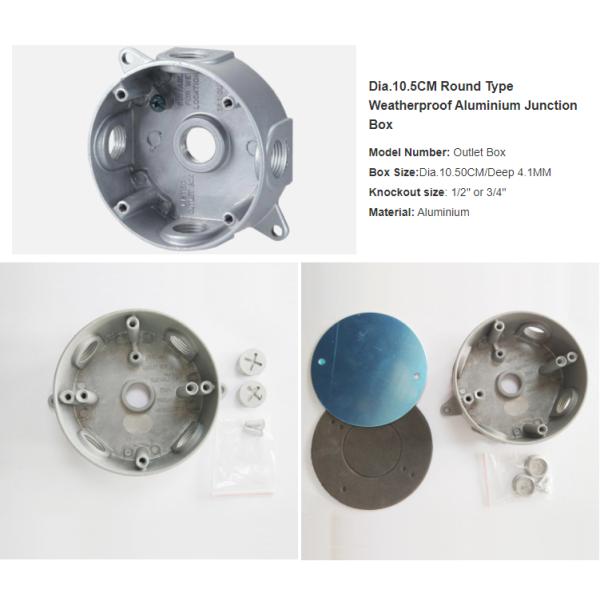 Круглый Алюминиевый IP65 Внешний Противопогодный Выходной Коробка