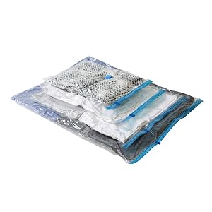 Space Saving Clothes Vac Pack Vacuum Storage Bags Variety Pack with Hand Pump Included