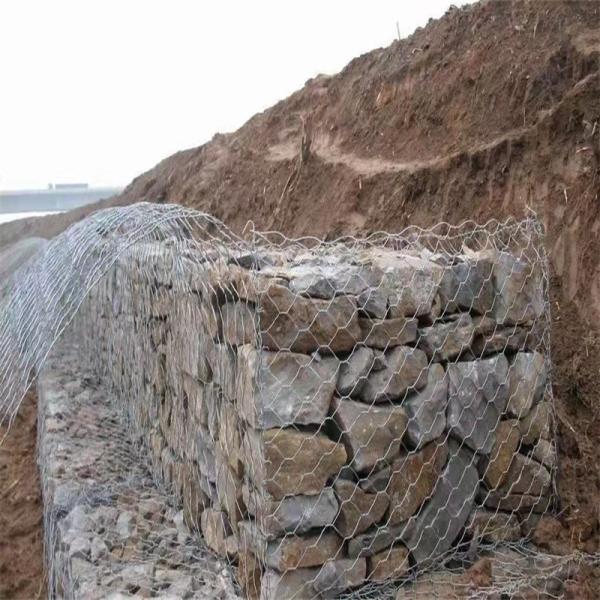 Gabion Wire Mesh Basket Erosion Control Saltwater Resistance Heavy Duty