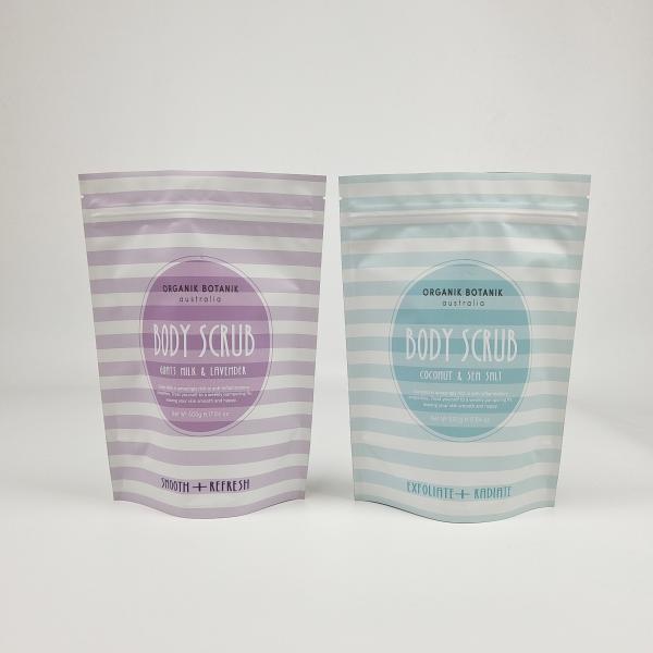 Customized Packaging Stand Up Zipper Bag Plastic Pouch For Body Scrub Bath Salt Packing Coffee Body Scrub Bag