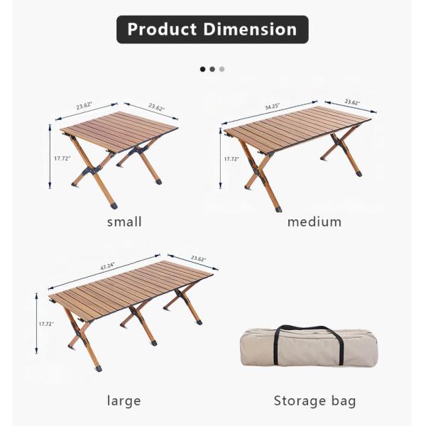 Aluminum Alloy Folding Camping Table 30kg Load 1.2m