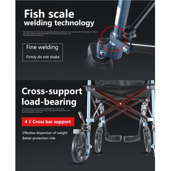 Пожилая/неработающая облегченная складывая кресло-коляска 8.8kg с Breathable валиком