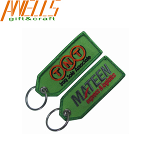 Bag Luggage Aviation Embroidered Keychain Durable Merrowed Borders Durable  Logo