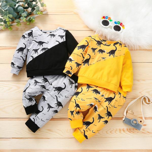 120cm 47in Spring Children'S Dinosaur Print Suit Designer Clothes For Boys