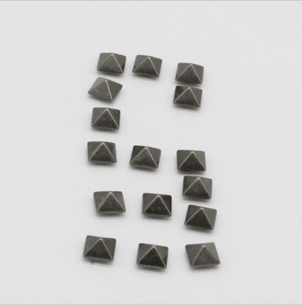 Luggage accessories decoration brass material ancient silver 7.7 mm square spikes rivets factory sales
