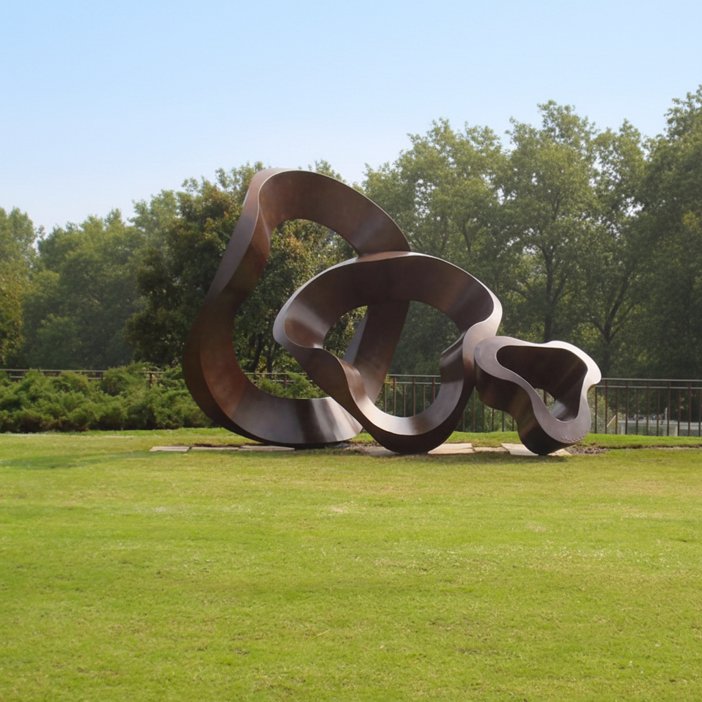 Large Abstract Metal Garden Landscape Sculpture Corten Steel Art Installation