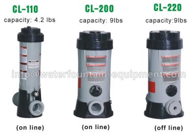 Plastic Chlorine Feeder Automatic Pool Dosing Systems For Chemicals Grey Color