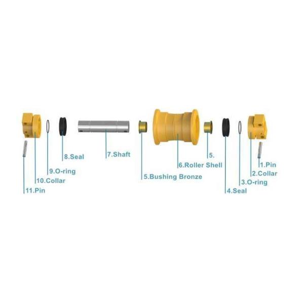 Track Roller Roller de pista de color negro para piezas de repuesto de excavadora E55 OEM con precios asequibles OEM
