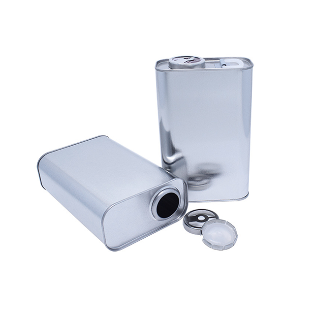 4 litres d'huile de cuisson boîte en étain carré couvercle en plastique